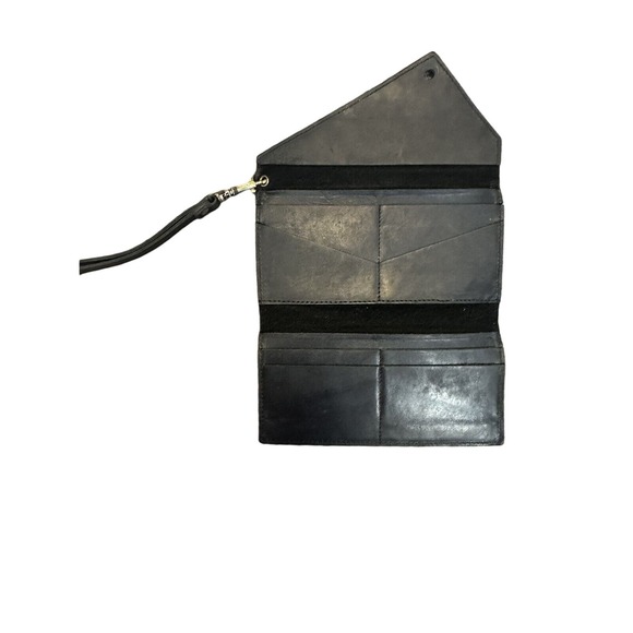 handmade • black leather homemade wristlet wallet portland leather kenya - Picture 6 of 10